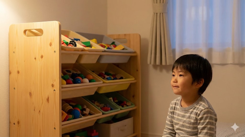 パイン ラック おもちゃ 収納で育む片付け習慣