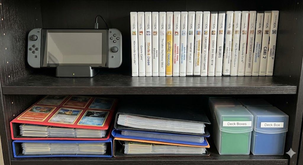 男の子のゲームやカードを整理する収納術