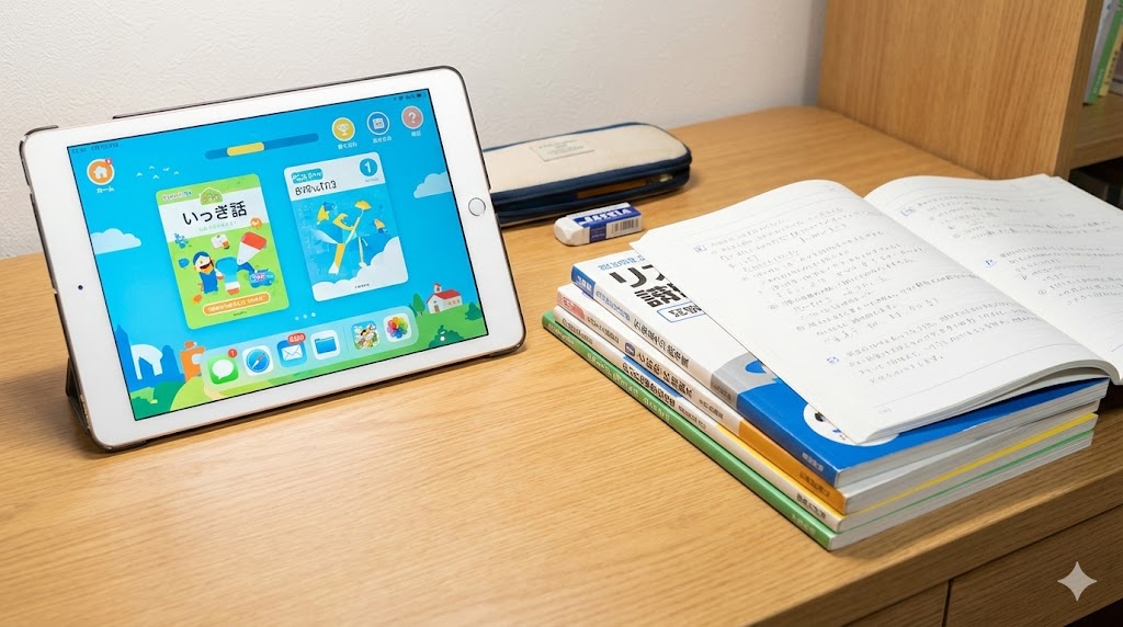 タブレットコースと紙教材の違いを比較