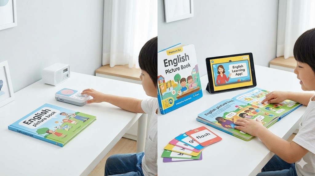 英語プレミアムと標準配信の英語教材を比較