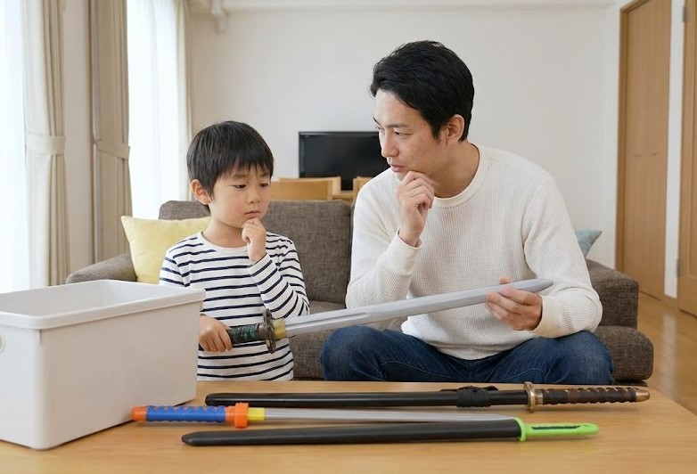 おもちゃの剣を収納する時の選び方と注意点