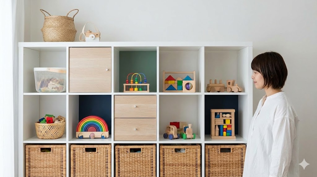 IKEAのカラックスをおしゃれなおもちゃ収納にする工夫