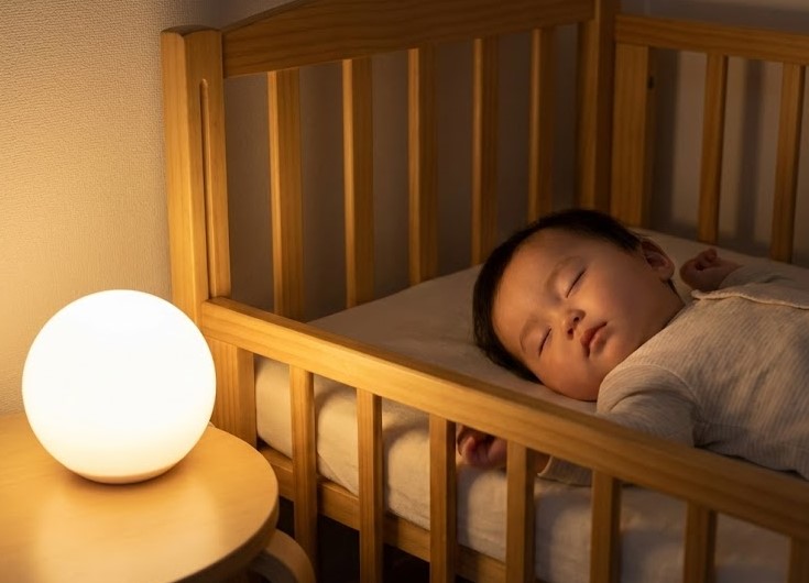 赤ちゃんが夜に安心できる優しい光