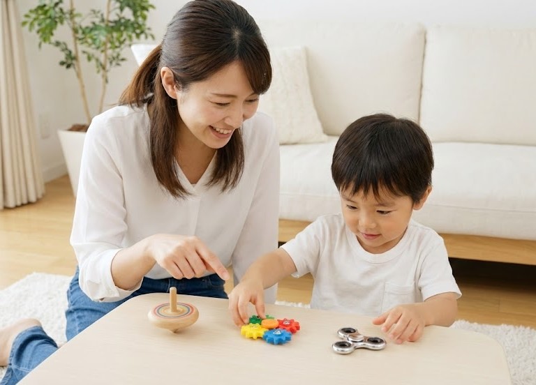 自閉症児が喜ぶくるくる回るおもちゃの選び方