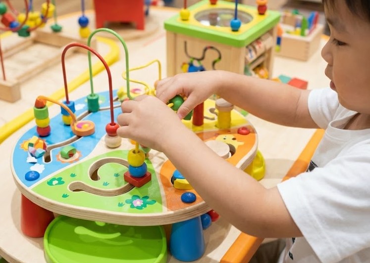 手にとって遊べる体験型ディスプレイ