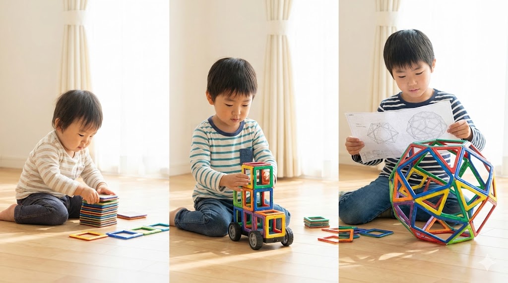 成長に合わせたおもちゃのピタゴラスの選び方