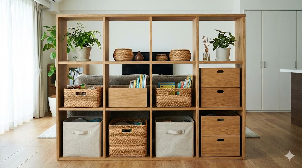 リビングに馴染むおしゃれなオープンラック収納術