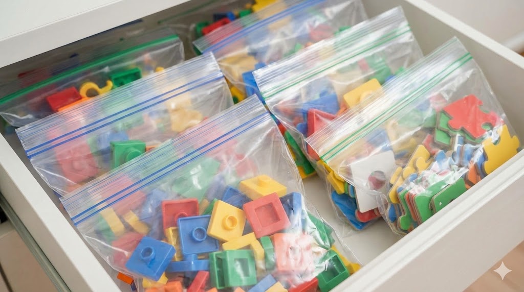 100均のジッパーバッグで細かいエデュトイを攻略
