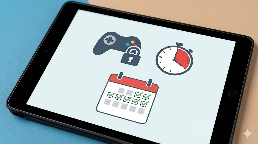 ご褒美ゲームの制限設定で学習習慣を定着させる