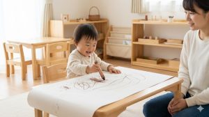 1歳のお絵かきとモンテッソーリ流の楽しみ方
