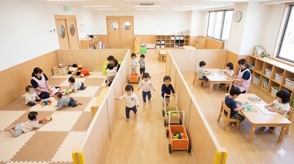 0歳から3歳までの発達に合わせたクラス構成